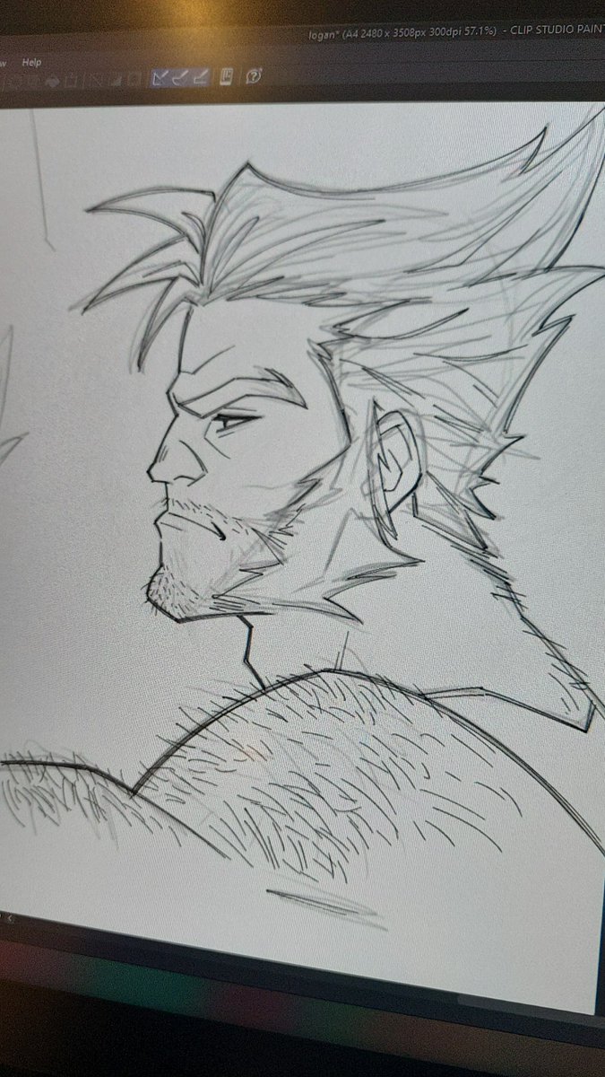 Sketching my guy Logan 