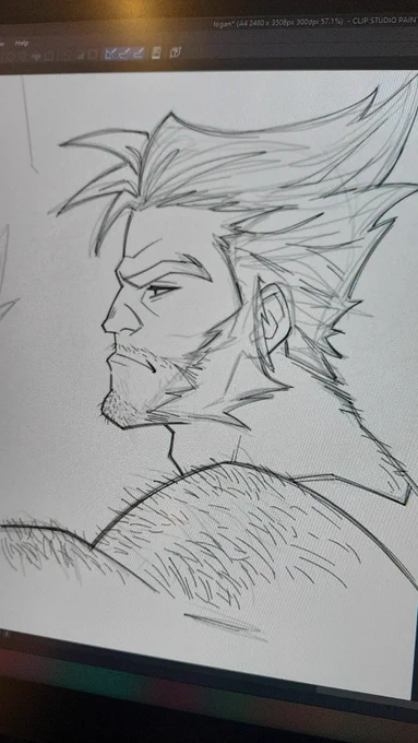 Sketching my guy Logan 