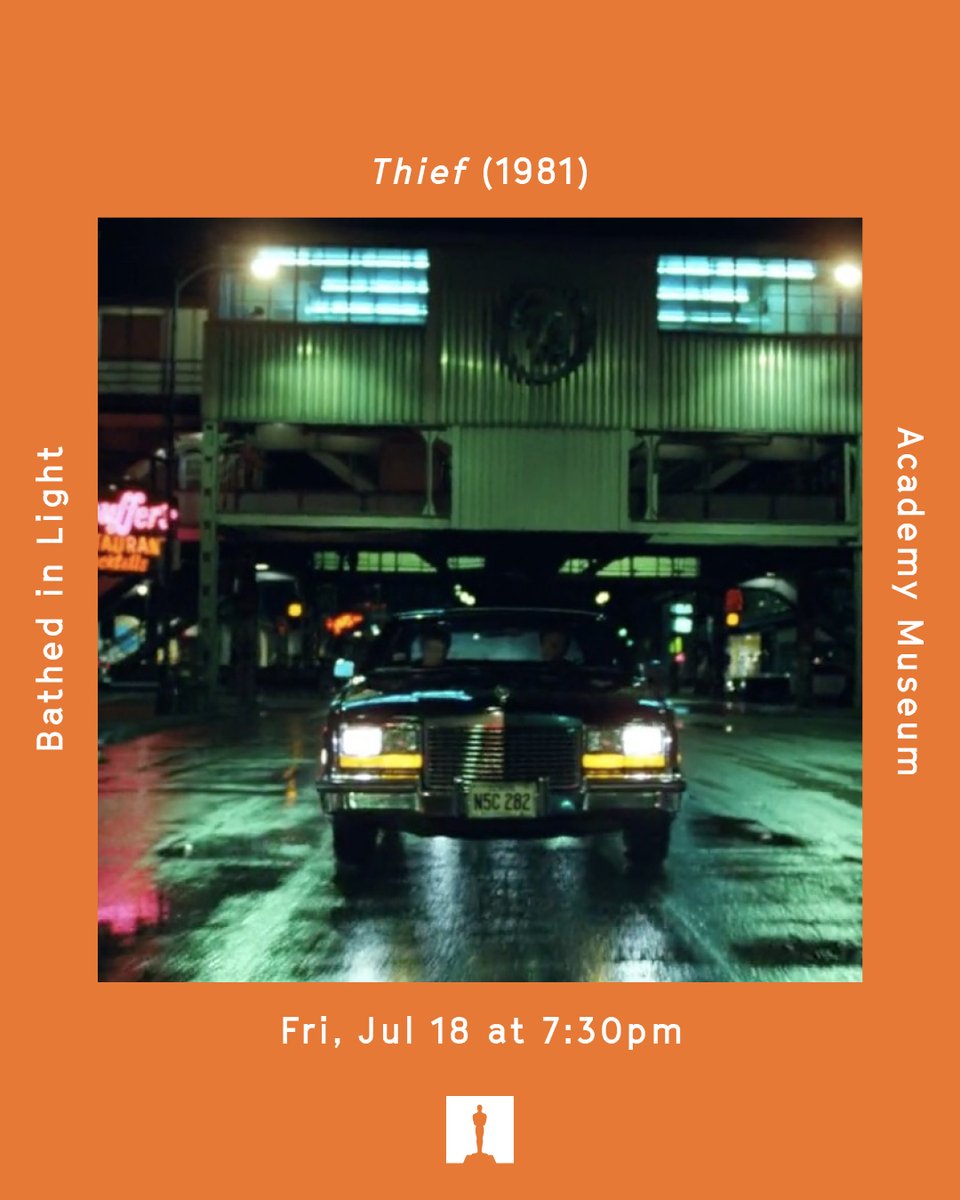 AcademyMuseum's tweet image. July 18 at 7:30PM | THIEF
A masterclass in style and suspense, Michael Mann’s THIEF stars James Caan as a safecracker caught between freedom and the pull of one last job, set to a pulsing Tangerine Dream score.
🎟️ acadmu.se/Thief