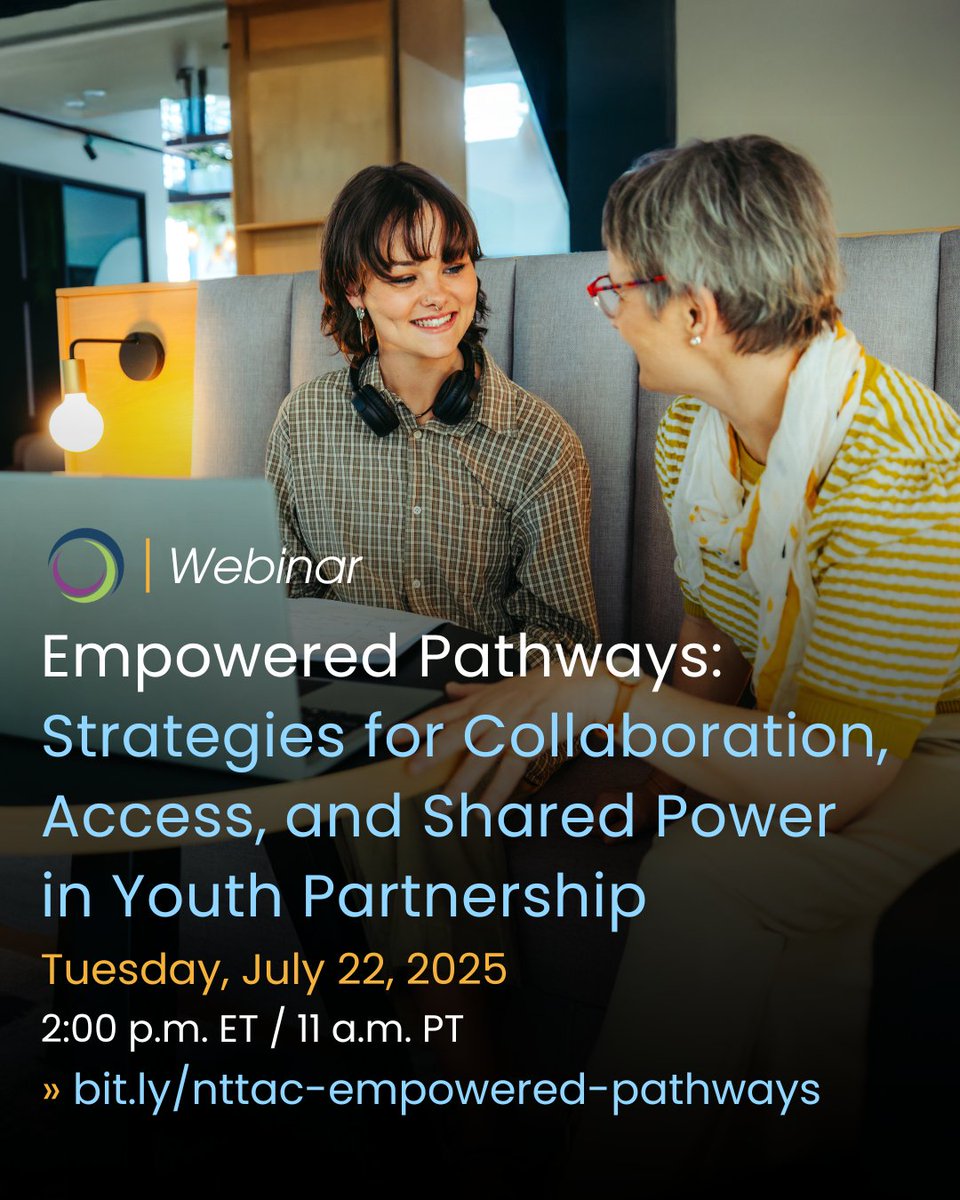 nttac_mh's tweet image. Ready for real youth-adult partnership? Join our FREE &quot;Empowered Pathways&quot; webinar on July 22. Get practical tools to build trust, clarify roles, &amp;amp; share power effectively. Register: bit.ly/nttac-empowere… 

#YouthEngagement #SharedPower