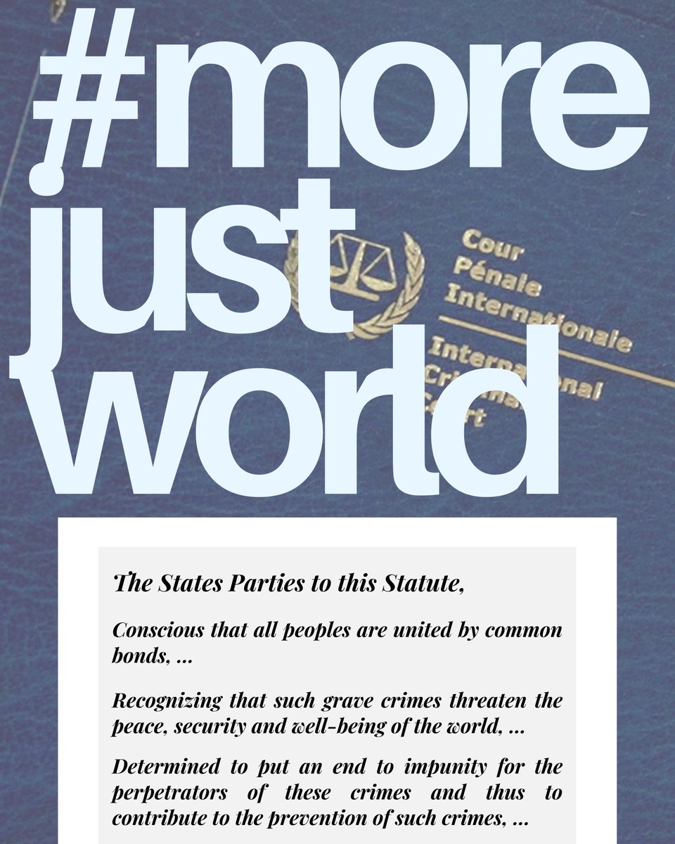 c4hra's tweet image. ⚖️ On this Day of International Criminal Justice - marking the adoption of the #RomeStatute of the @IntlCrimCourt - we reaffirm our commitment to ensuring victims and survivors are heard and remain at the centre. Together, we can build a #MoreJustWorld.
#ICC #IJD #JusticeMatters