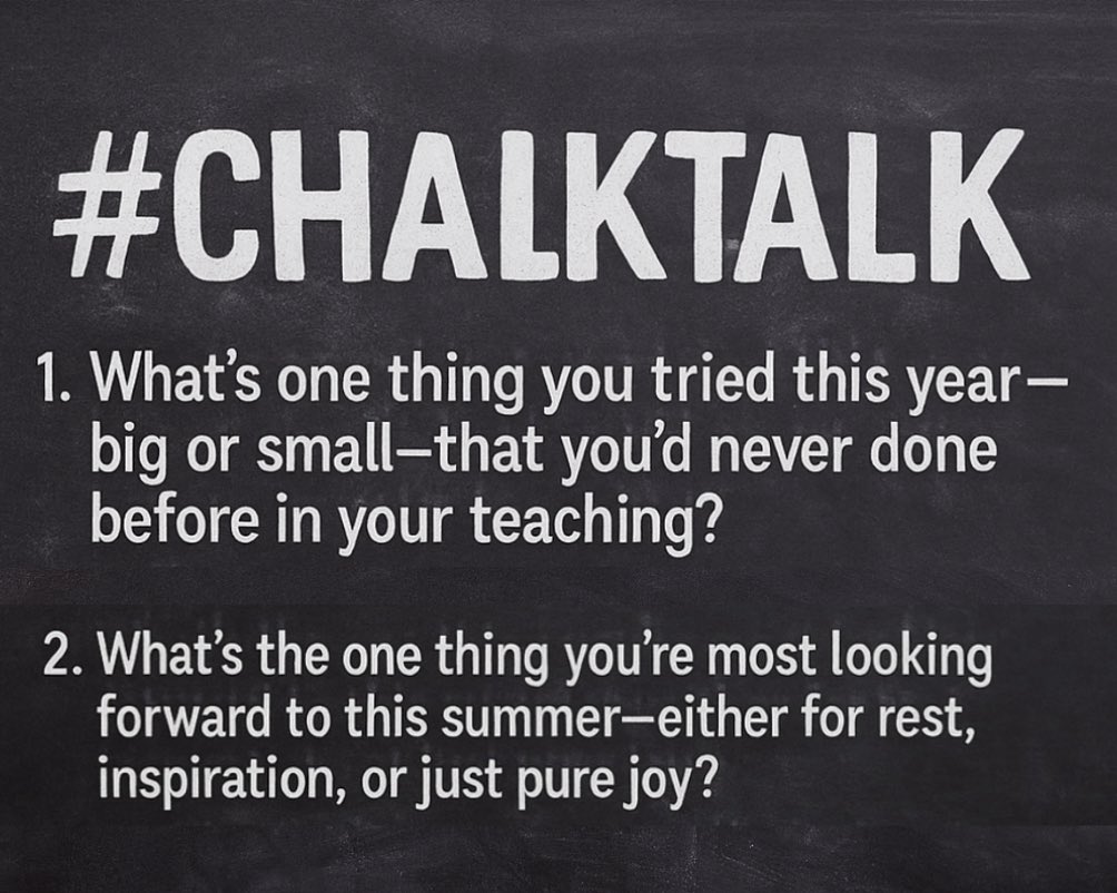It’s 8 o clock and it’s Wednesday, so it’s time for #ChalkTalk. Here are today’s questions! Reply below!
