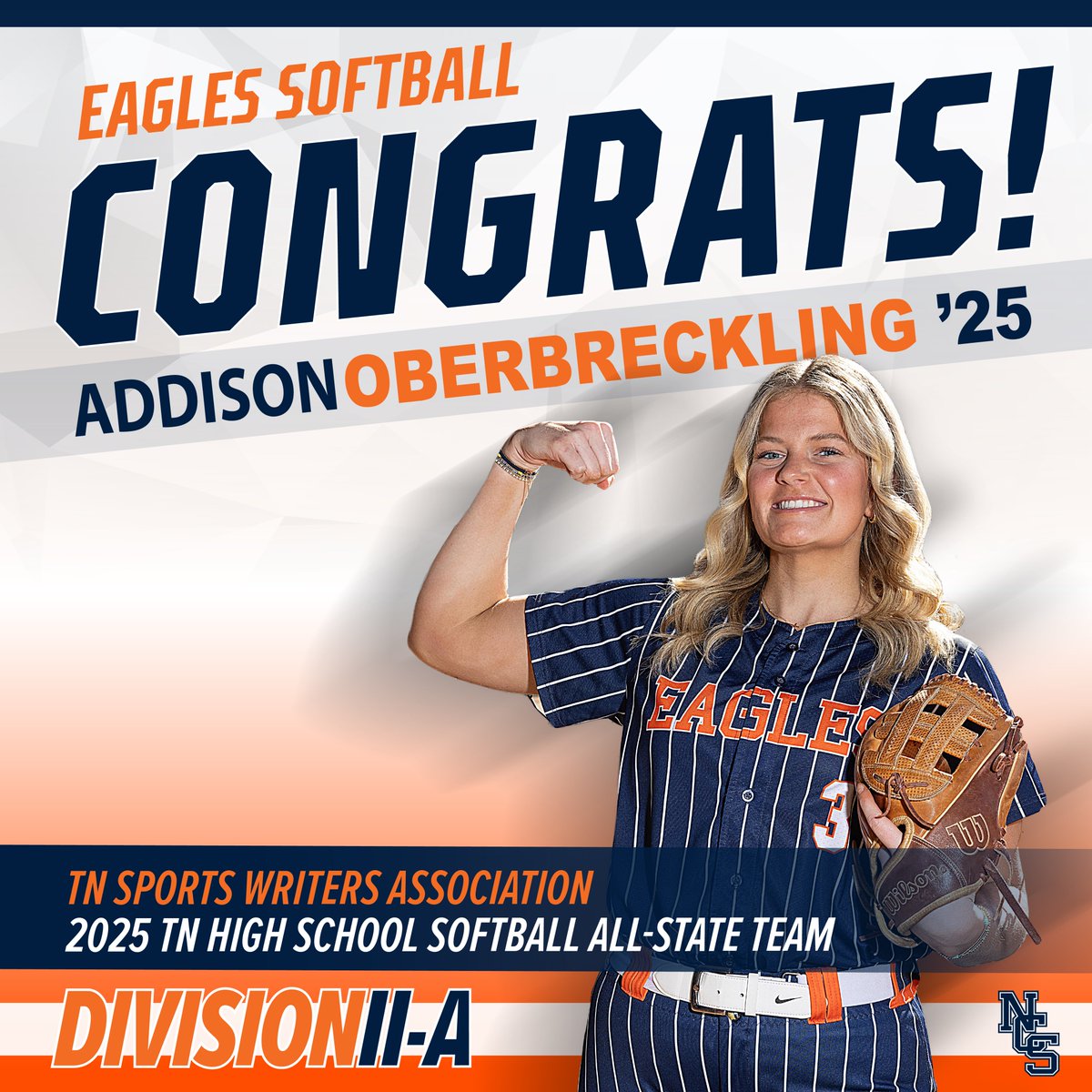 _NCSathletics's tweet image. Congratulations to Addison Oberbreckling ’25 on being named to the Tennessee Sports Writers Association All-State Team for the second consecutive year! Well done, Addison! @NCSSoftball2024