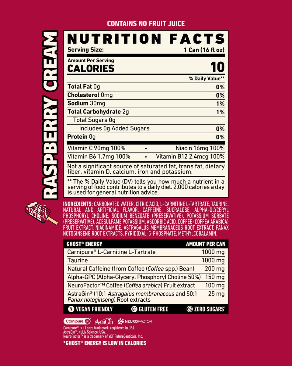 This one's worth melting for 🫠

Be one of the first to cop a GHOST® ENERGY "RASPBERRY CREAM" by entering to SECURE A CAN on the GHOST® App on Wednesday, July 23rd at 12PM CT (US only).