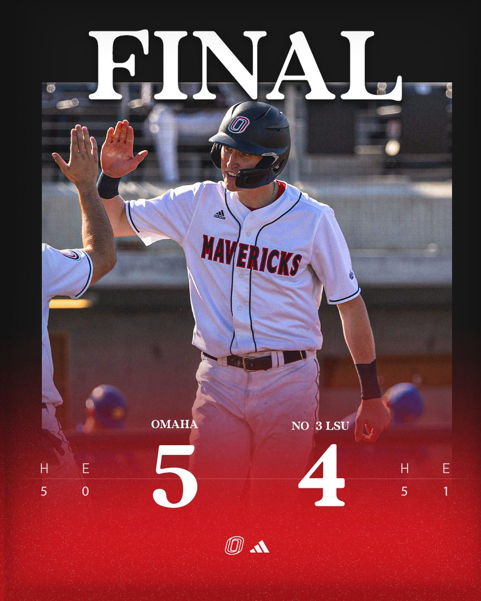 𝐑𝐞𝐥𝐢𝐯𝐞 𝐓𝐡𝐞 𝐒𝐮𝐦𝐦𝐢𝐭: 𝐒𝐩𝐫𝐢𝐧𝐠 | 𝐅𝐞𝐛𝐫𝐮𝐚𝐫𝐲 22

<a href="/OmahaBSB/">Omaha Baseball</a> pulled off one of the biggest upsets of the year when they took down the highest-ranked opponent the team has ever faced with a 5-4 victory in game one against No. 3 LSU.

#ReachTheSummit x