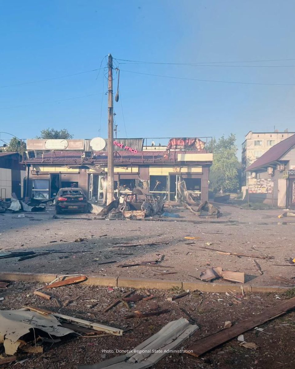 MFA of Ukraine 🇺🇦 (@mfa_ukraine) on Twitter photo Today Russia deliberately targeted a busy shopping center in Dobropillia, Donetsk region, dropping a 500-kilogram aerial bomb on the crowded area.
Two people were killed and at least 27 were injured. Officials say more victims may remain trapped under the rubble, and Today Russia deliberately targeted a busy shopping center in Dobropillia, Donetsk region, dropping a 500-kilogram aerial bomb on the crowded area.
Two people were killed and at least 27 were injured. Officials say more victims may remain trapped under the rubble, and