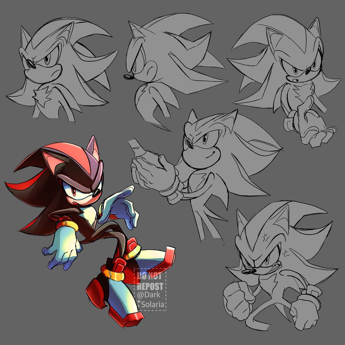DarkSolaria's tweet image. I have an AU where Sonic and Shadow are the Gods of the Sun and Moon, maybe it's an excuse to draw them with jewels☀️🌙✨. I also drew other sketches of them.