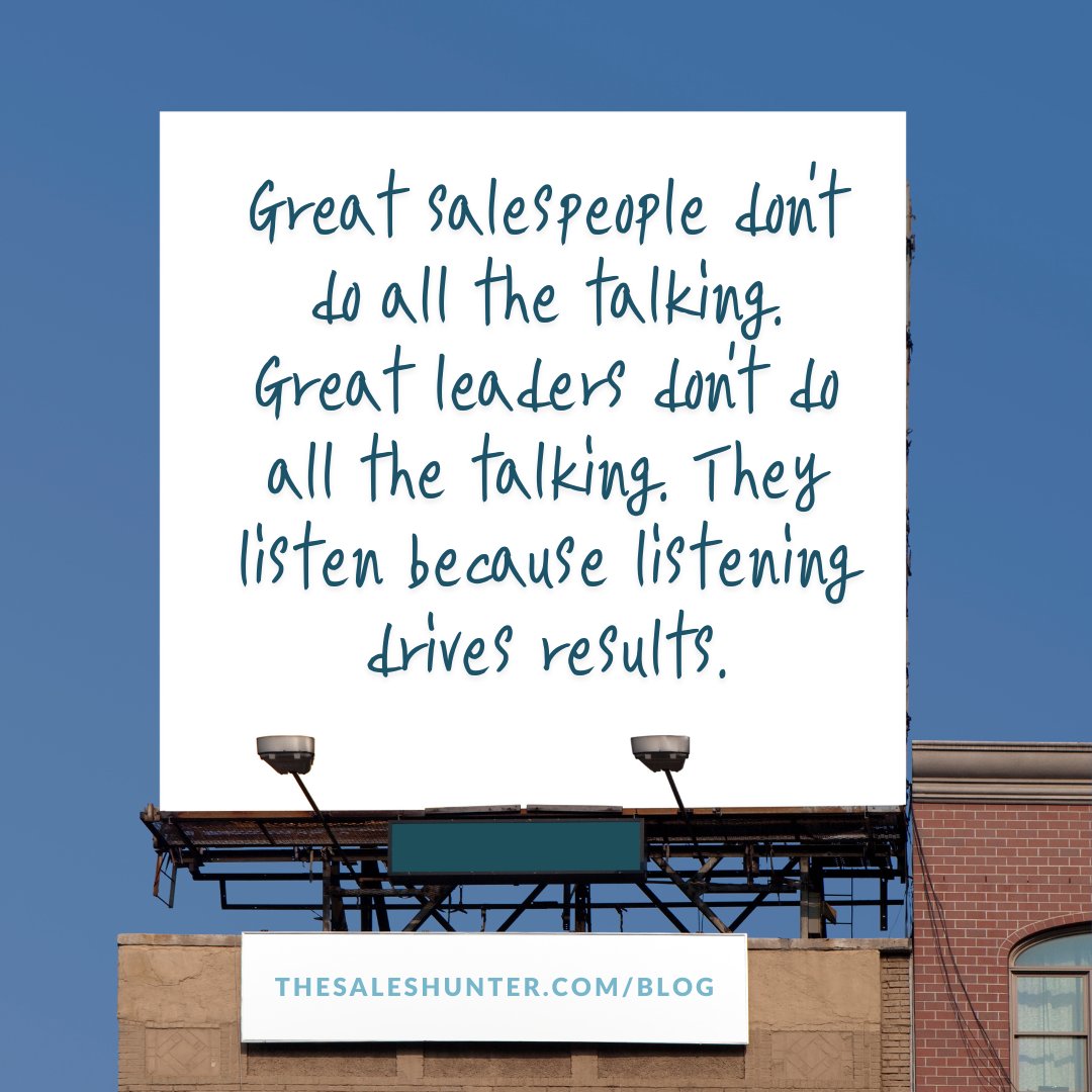 They listen—because listening drives results. 🎯
If you want to lead, learn to listen.

#SalesTips #LeadershipSkills #ListenToLead