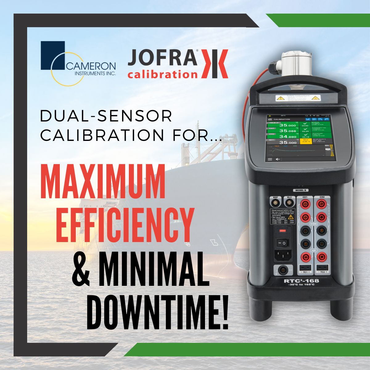 Cameron_Inst's tweet image. The RTCt 168 enables users to calibrate two sensors at once, greatly enhancing efficiency and productivity. 

To learn more about the RTCt 168, click the link below:
cameroninstruments.com/product/rtct-r…

#PrecisionCalibration #CalibrationTechnology #TemperatureCalibration #ametek #jofra