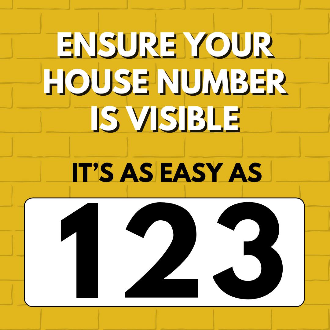 In an emergency, every second counts. Make sure your home address is visible so first responders can find you quickly.

✅ Use large, easy-to-read numbers
✅ Clear away snow, brush, or debris
✅ Ensure numbers are well-lit and visible from the street