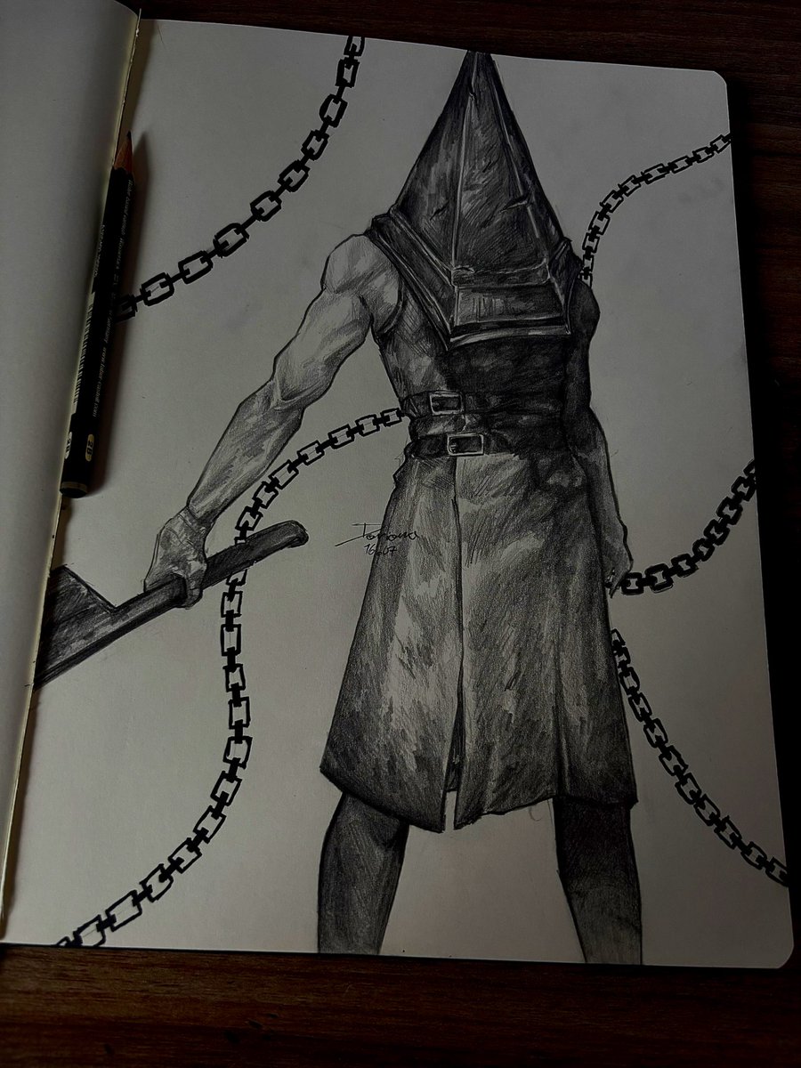 dorianas_art's tweet image. Not what I usually post but this trend is all over TikTok so I had to do it #pyramidhead #silenthill