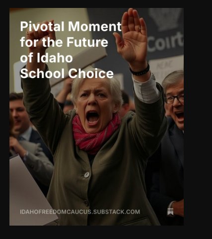 freedomcaucusID's tweet image. Read our latest Substack regarding teachers unions, school choice and how you can help!
open.substack.com/pub/idahofreed…