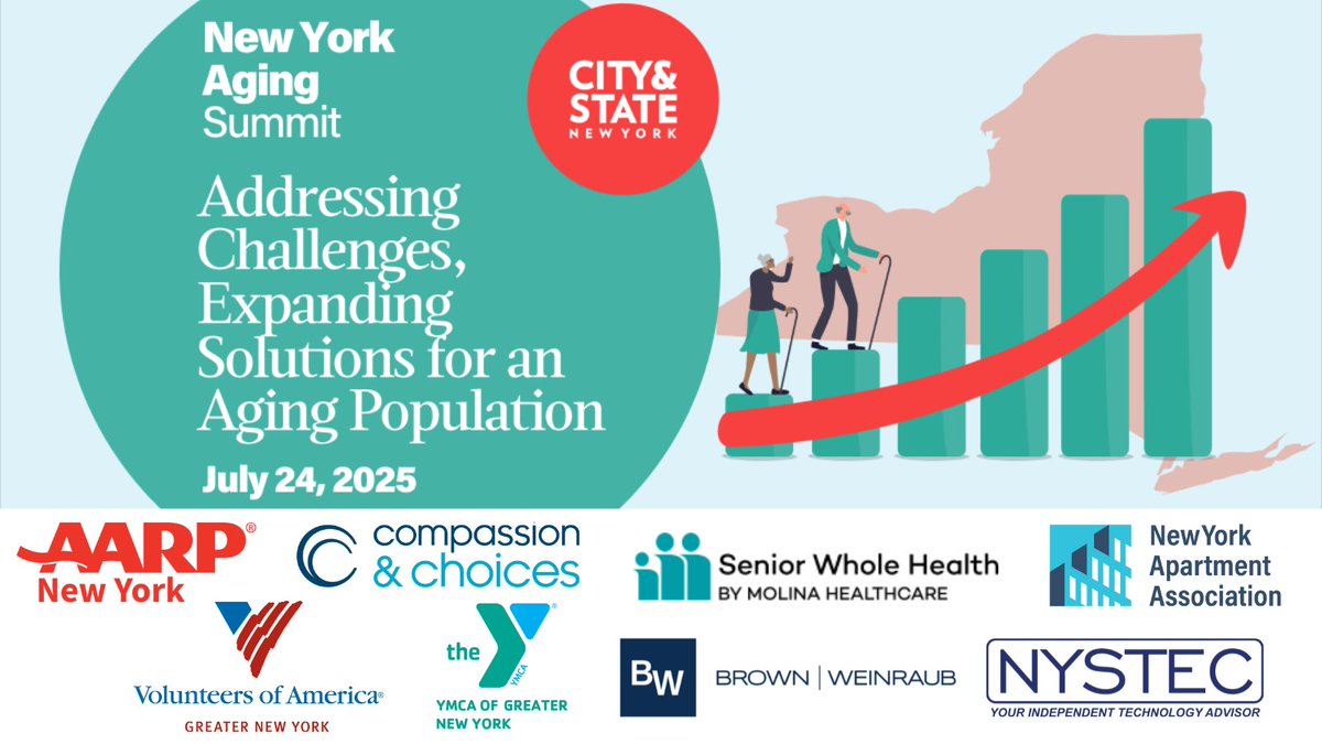 CSNY_Events's tweet image. 🚨 Don’t miss out! Our New York Aging Summit is NEXT WEEK, 7/24!
Join top experts and policymakers to explore how NY can better support its aging population.
Secure your spot now: events.cityandstate.com/new-york-aging…
