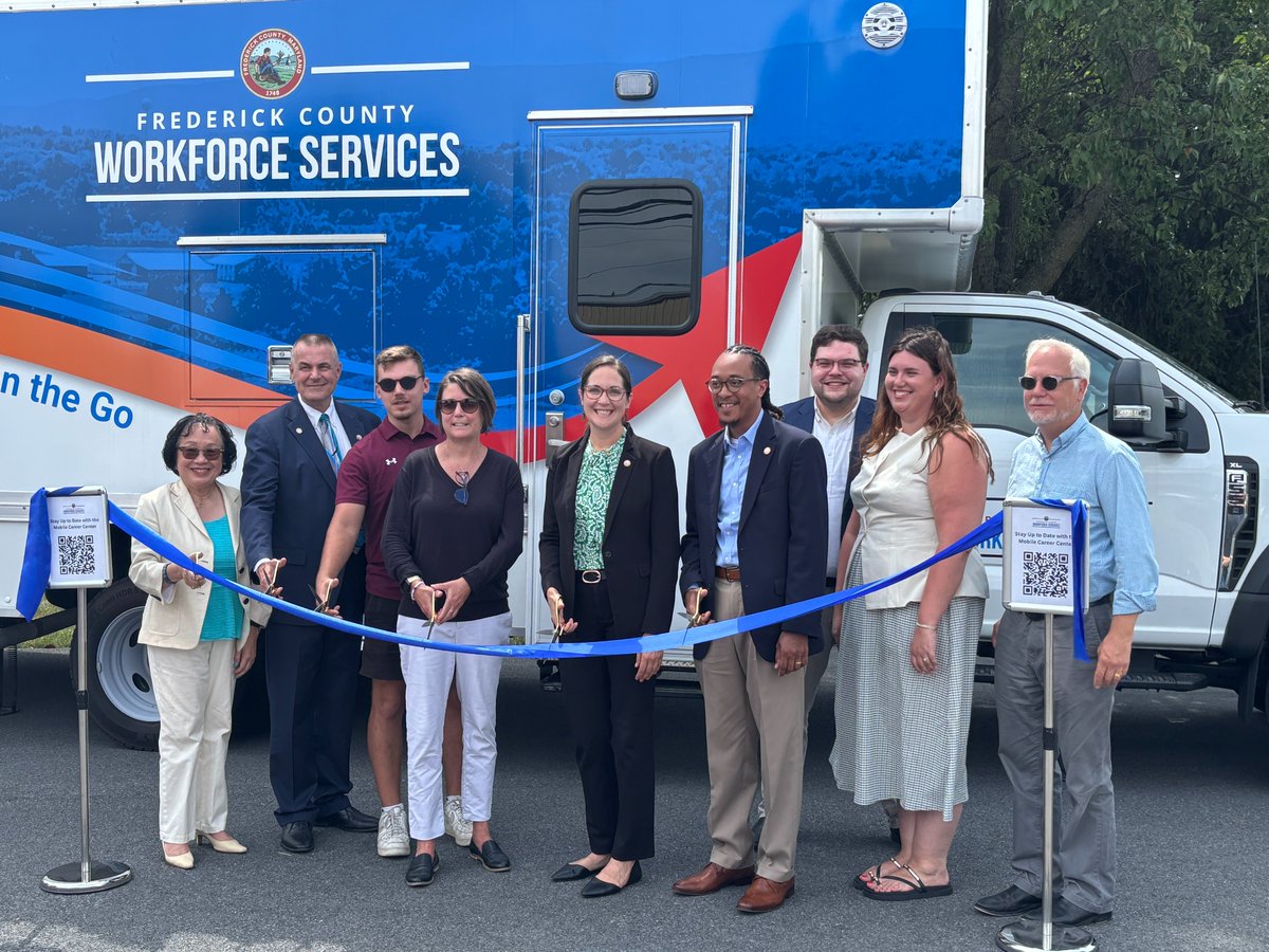 FredCountyExec's tweet image. Thank you to our Workforce Services team for their hard work as we launched our new Mobile Career Center today, a game-changing resource that will provide essential career planning services directly to our rural communities!