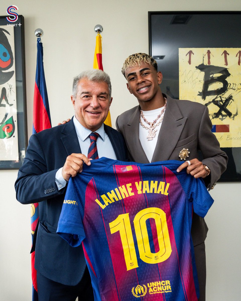 Lamine Yamal, Barcelona'nın yeni 🔟 numarası oldu ve sözleşmesini 2031 yılına kadar uzattı. ✍️