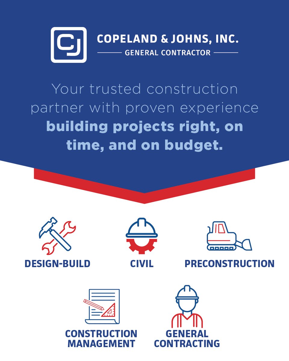 From design-build to construction management, Copeland &amp; Johns delivers results that stand the test of time.

We’re ready to build it—right, on time, and on budget.

🔗 Explore our full range of services: copelandandjohns.com/services