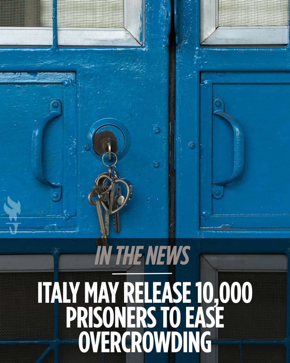 OrderISDA's tweet image. Italy’s Justice Ministry may release up to 10,000 inmates (about 15 percent of the prison population) to ease overcrowding, which now stands at 122% capacity. Eligible prisoners must have less than two years remaining on their sentences and no convictions for serious crimes.