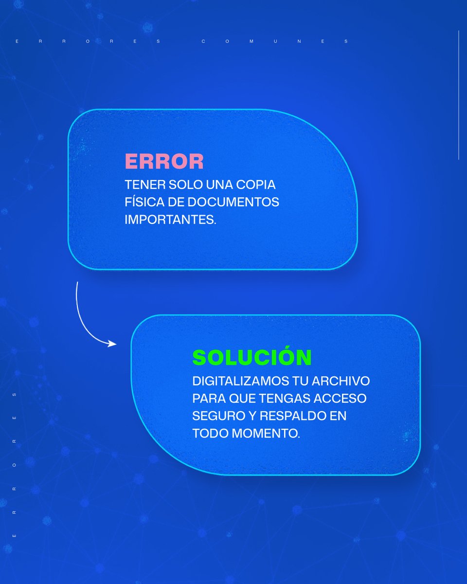 DatasolutionsSA's tweet image. 📂 Descubre los errores más comunes al gestionarlos y cómo evitarlos con soluciones inteligentes.
✅ Cada error tiene su solución, y en Data Solutions te ayudamos a aplicarla.
👉 Desliza y mejora tu gestión documental hoy.
#GestiónDocumental #ErroresComunes #DataSolutions