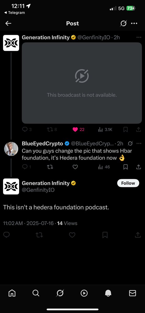 BlueEyedCrypto's tweet image. lol generation infinity blocked me?