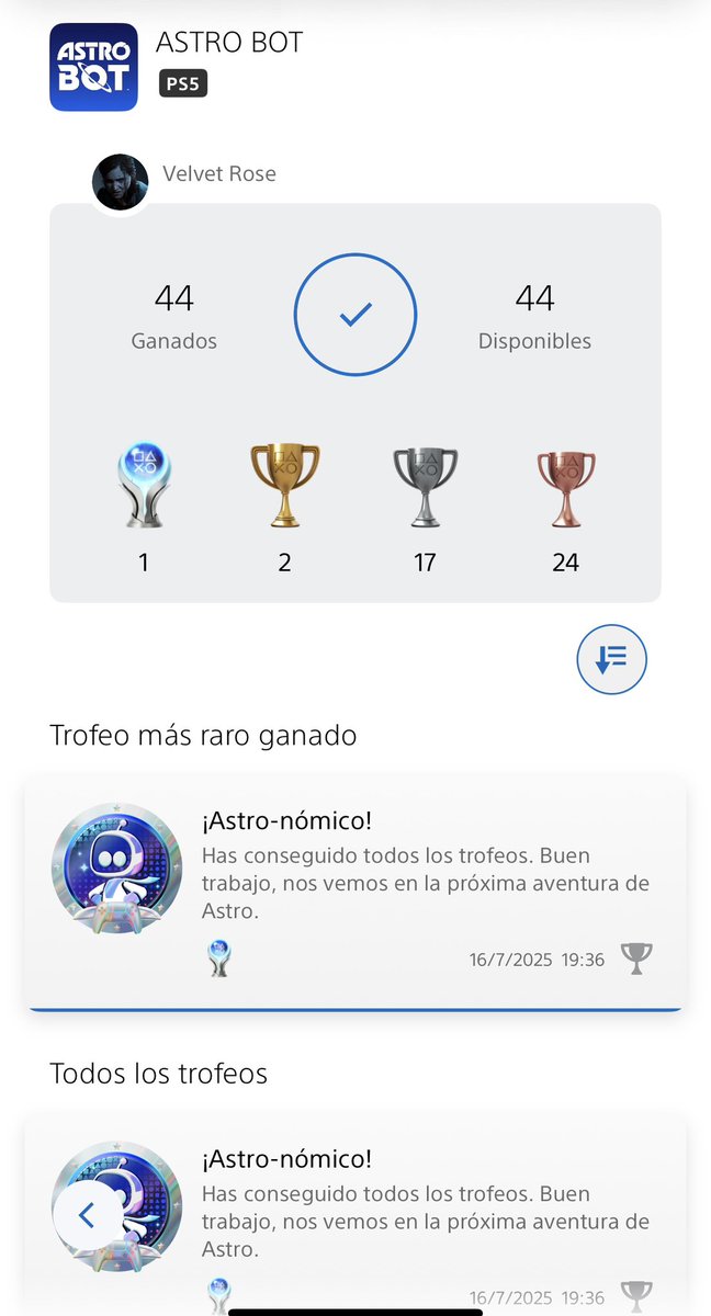 🌸ArwenTk 🌸 (@arwentk) on Twitter photo 8🏆 Platino: Astrobot , plataforma,exclusivo Ps5.
Es un juego de platafrormas de acción en 3D , que tiene 50 niveles , más expansiónes gratuitas que poco a poco están poniendo dar las gracias por esto a <a href="/TeamAsobi/">Team ASOBI</a> .
El único más complicado es el último nivel , pero por lo demás 8🏆 Platino: Astrobot , plataforma,exclusivo Ps5.
Es un juego de platafrormas de acción en 3D , que tiene 50 niveles , más expansiónes gratuitas que poco a poco están poniendo dar las gracias por esto a <a href="/TeamAsobi/">Team ASOBI</a> .
El único más complicado es el último nivel , pero por lo demás