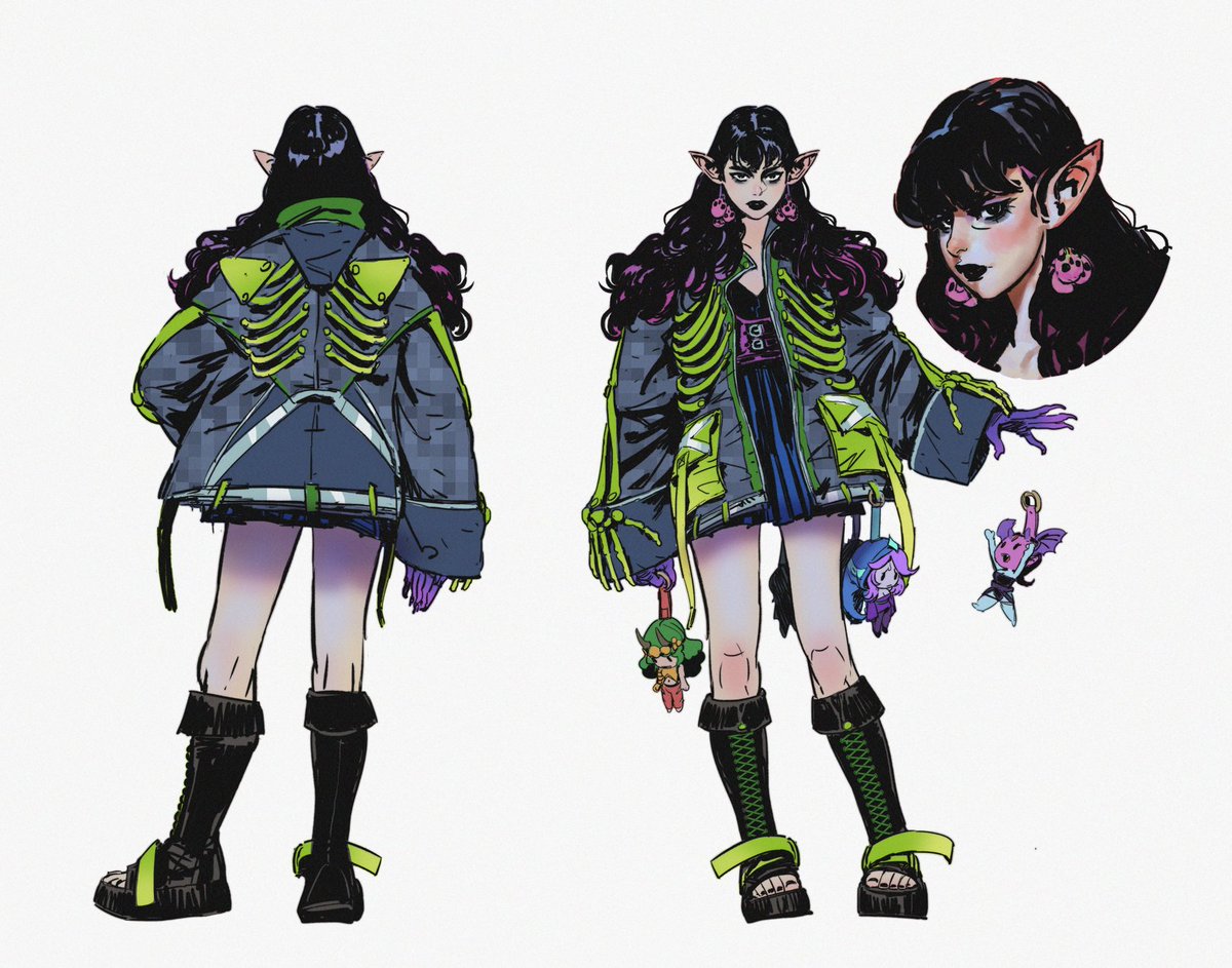 noobovich_art's tweet image. Ok character sheet is done. next is figuring out a pose and a name