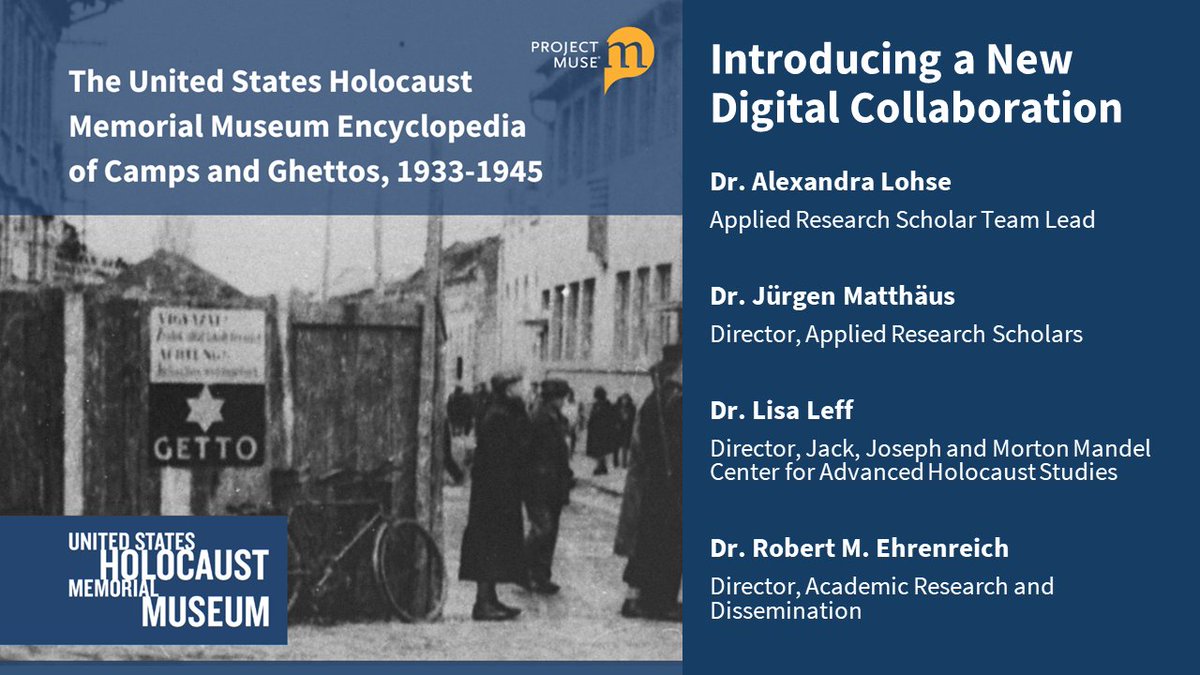 ProjectMUSE's tweet image. In collaboration with @ushmm we've created a video that provides background about the history behind this new, landmark, open access and fully searchable, digital resource.
Discover how scholars brought this project to a broader audience.
#StepUP here:
bit.ly/MUSE_USHMM_Vid…