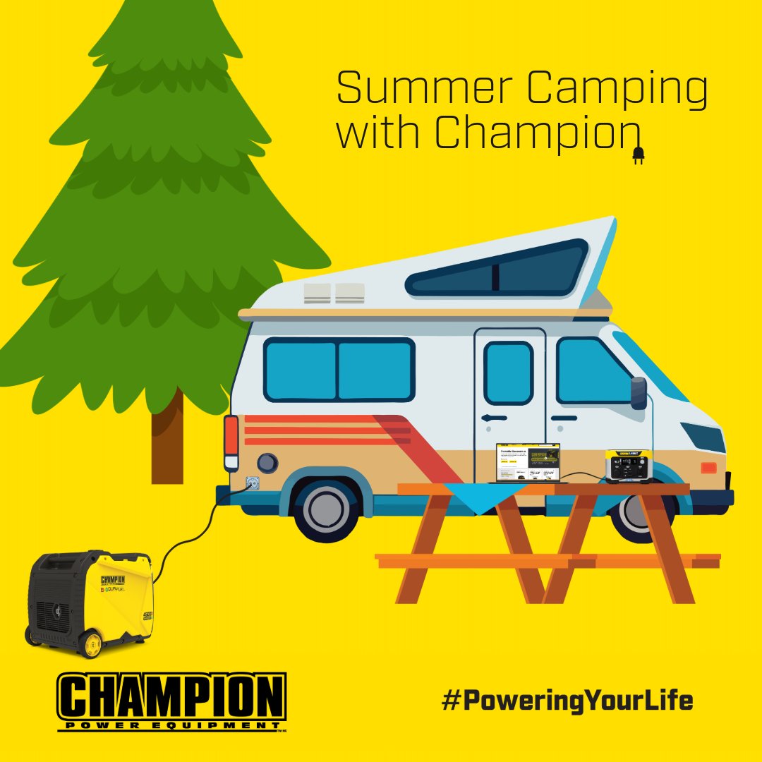 Hot coffee. Cold A/C. Fully charged gear. ☀️

Our portable generators &amp; power stations make summer camping easy—with reliable power wherever you roam.

Read our latest blog on summer camping: bit.ly/4kFHGbO
⁠
#PoweringYourLife⁠
#BackupPower⁠
#WednesdayWisdom