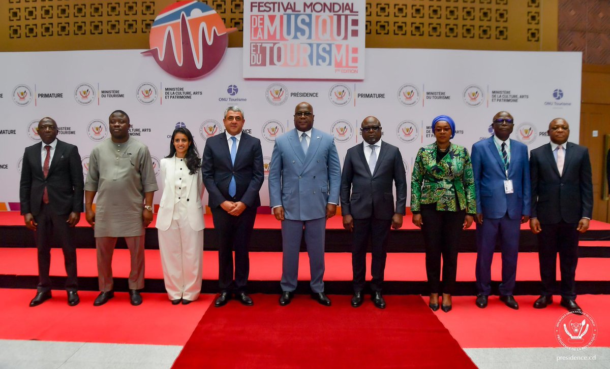Presidence_RDC's tweet image. Ce mercredi, au Centre culturel et artistique des pays d’Afrique centrale, à Kinshasa, dans une ambiance à la fois festive et hautement symbolique, le Président de la République, Félix Antoine Tshisekedi Tshilombo, a procédé au lancement officiel de la première édition du…