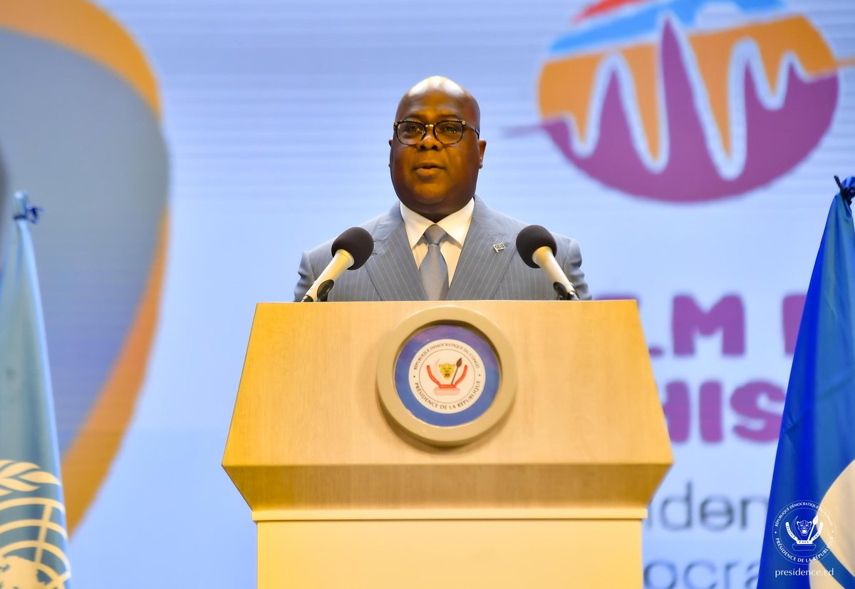 Presidence_RDC's tweet image. Ce mercredi, au Centre culturel et artistique des pays d’Afrique centrale, à Kinshasa, dans une ambiance à la fois festive et hautement symbolique, le Président de la République, Félix Antoine Tshisekedi Tshilombo, a procédé au lancement officiel de la première édition du…