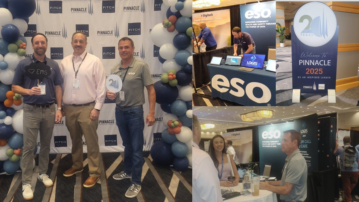 The <a href="/ESO_Solutions/">ESO</a> team is at #PinnacleEMS this week, sharing the latest on EHR Auto-Generated Narrative with smart insights for better outcomes. Visit the ESO Booth #31 to learn more about EHR and Logis Dispatch. bit.ly/457iSVu

Ready to learn more about the new and