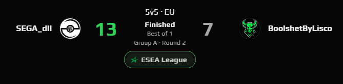 SEGA.dll (@sega_dll) on Twitter photo Ganamos la segunda jornada de <a href="/ESEA/">ESEA League</a> ENTRY 13-7 vs #BoolshetByLisco #QUIENESLEWYB0B #KAERYKAPEEK #SOMOSSEGAa Ganamos la segunda jornada de <a href="/ESEA/">ESEA League</a> ENTRY 13-7 vs #BoolshetByLisco #QUIENESLEWYB0B #KAERYKAPEEK #SOMOSSEGAa