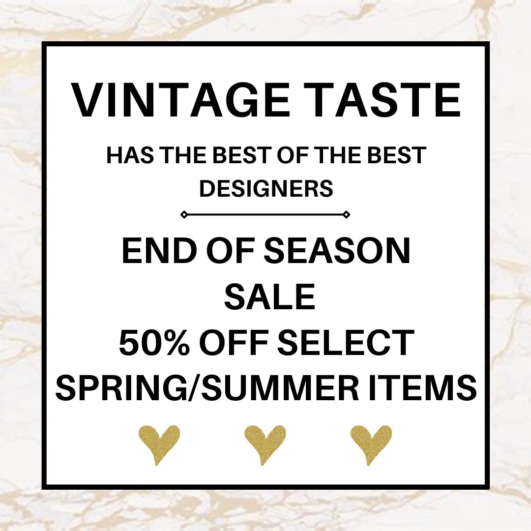 vintagetastebos's tweet image. Come into Vintage Taste and shop our fabulous End of Season Sale, with 50% off high-end designer items! See you soon!

Click our website Product page for designers, sizes &amp;amp; prices.

#womensconsignment #mensconsignment #highendfashion #highendconsignment #summersale #boston