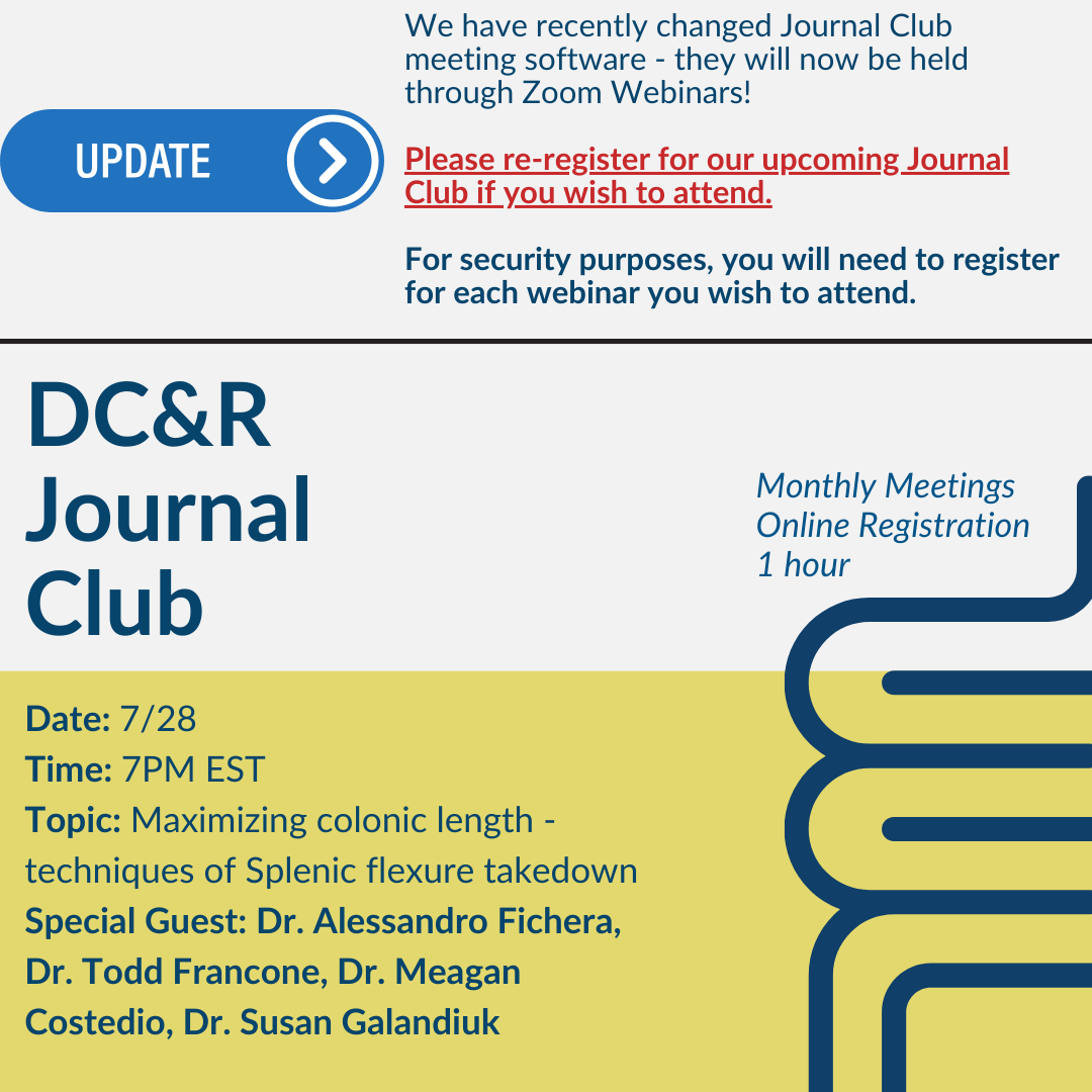 DCRjournal's tweet image. #DCRJournalClub is back for July! See below for details for the 7/28 meeting. 

Register: bit.ly/4eWLe8v

@DCREdInChief @SeanLangenfeld @ScottRSteeleMD @DrMikeValente @debby_keller @bolshinskyv