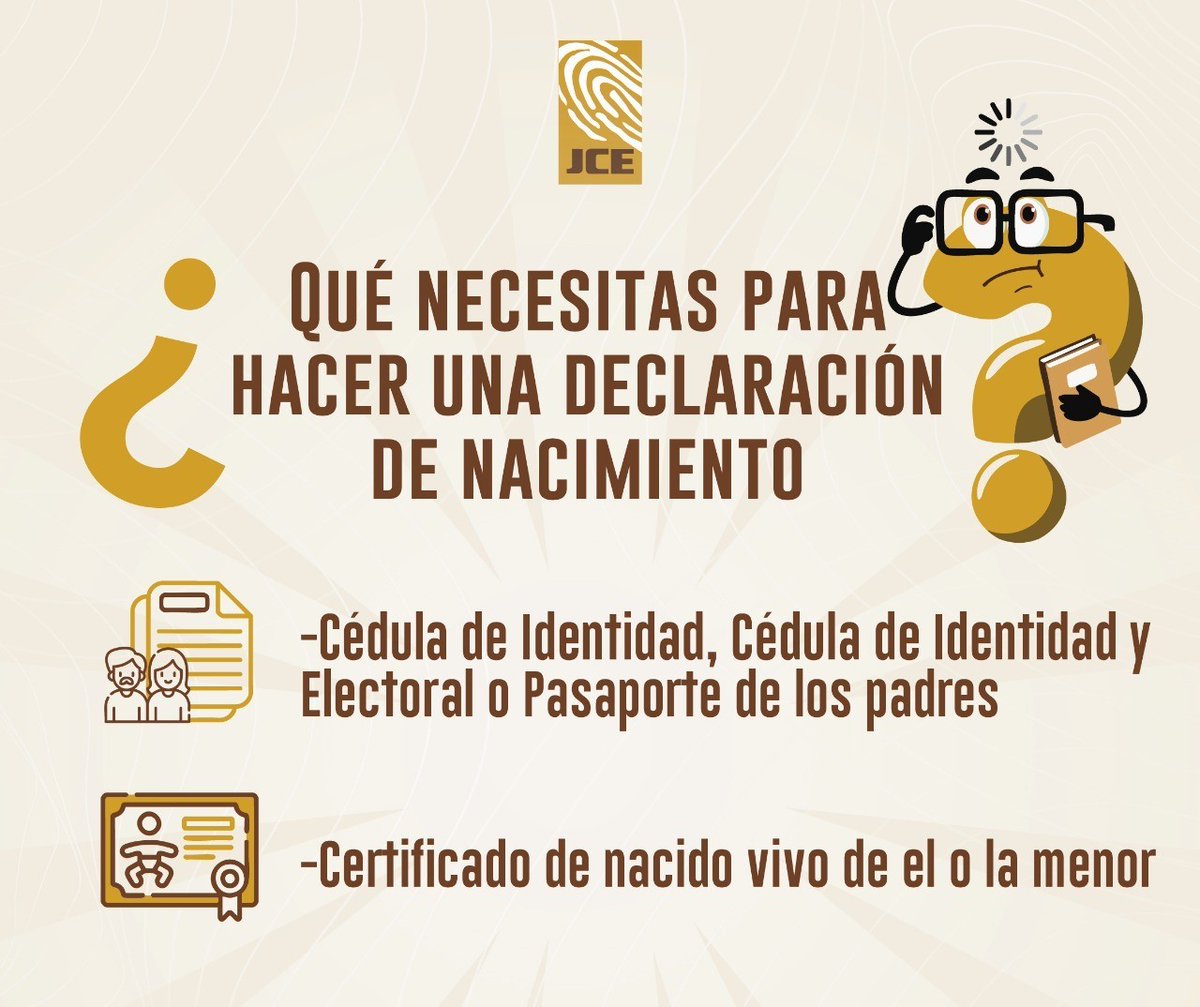 juntacentral's tweet image. El registro de todos los nacimientos debe ser realizado sobre una base documental mínima, cuyos requisitos pueden variar dependiendo las condiciones de cada caso.
📌Documentos básicos requeridos:
- Certificado o constancia de nacimiento expedida por el médico, clínica u…
