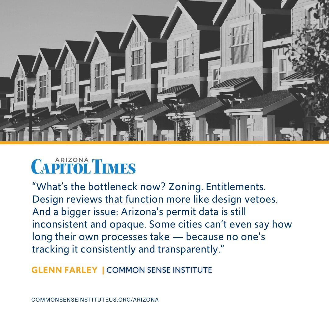 CSInstituteAZ's tweet image. CSI's Director of Policy & Research, @GlennFarley14 breaks down the economic impact of Arizona's permitting process in his latest op-ed with the @AzCapitolTimes.
Read the op-ed: bit.ly/455SCtJ
Read CSI's report: bit.ly/4kf35cB