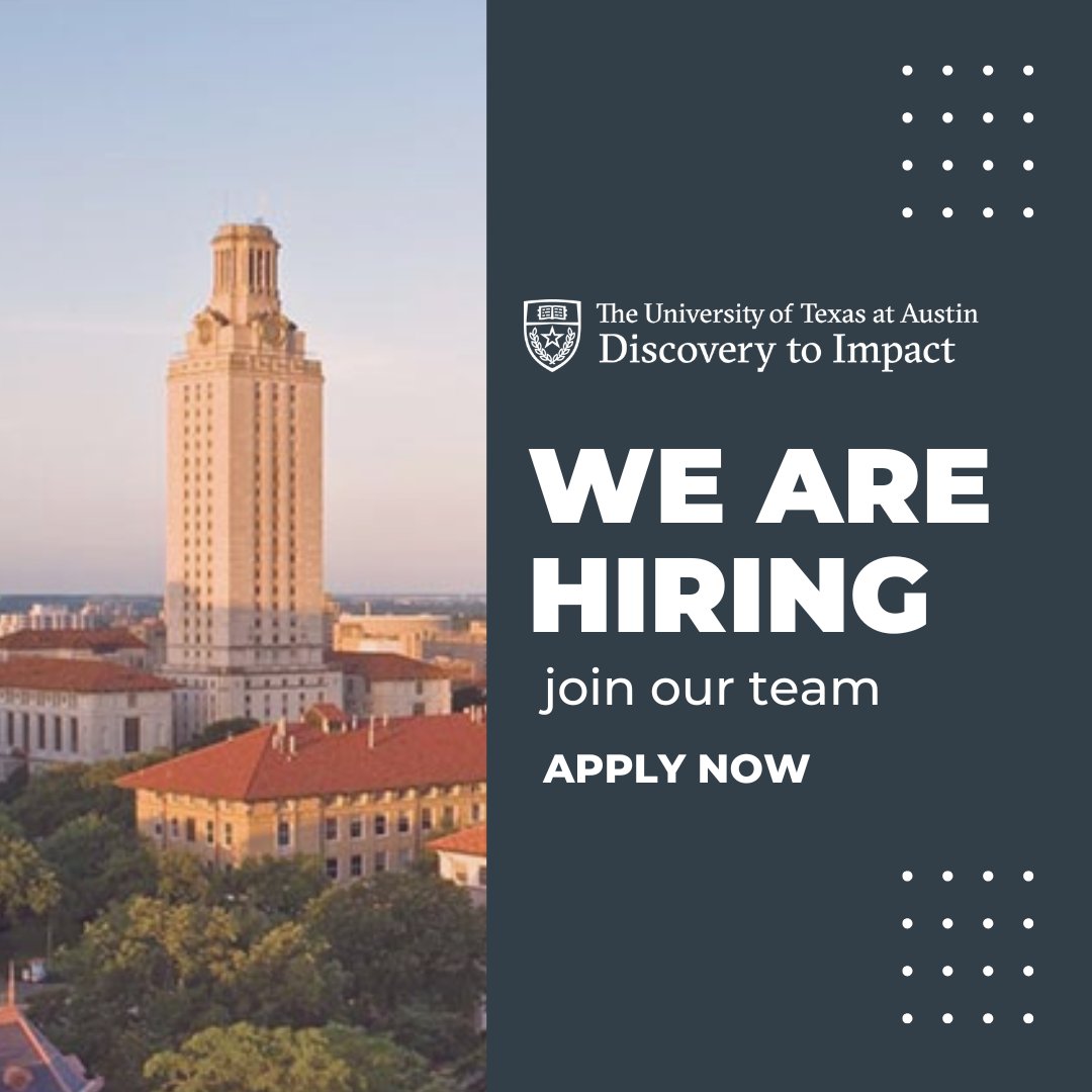 UTDiscoveries's tweet image. Now hiring! We’re expanding our Business Development team with two key positions. If you're passionate about innovation, building strategic partnerships, and turning groundbreaking research into real-world impact, we’d love to hear from you. Apply at the link in our bio! 🤘
