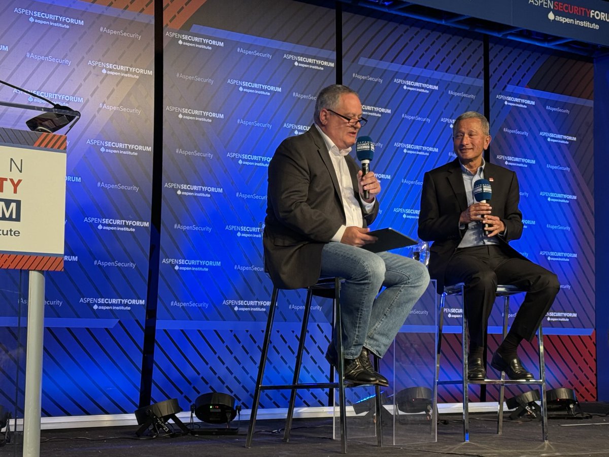 RNicholasBurns's tweet image. A brilliant presentation by #Singapore Minister of Foreign Affairs Vivian Balakrishnan—thoughtful, highly substantive on behalf of a country that punches well above its weight globally. @AspenSecurityForum