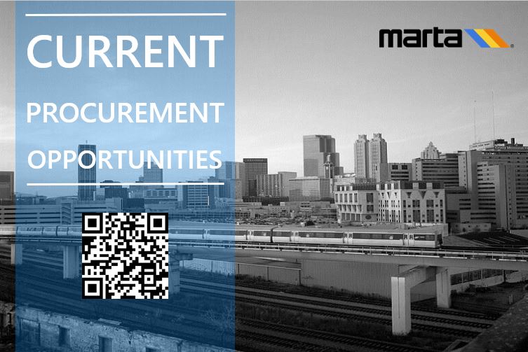 MARTA is Open for Business! If you're looking to expand your business, visit martabid.marta.net/CurrentOpportu…

#MARTAOpportunities #BidOpportunities #Bids #RFP #RequestforProposals #IFB #InvitationforBids #RFQ #RequestforQuotations #SupplierDiversity #Openforbusiness