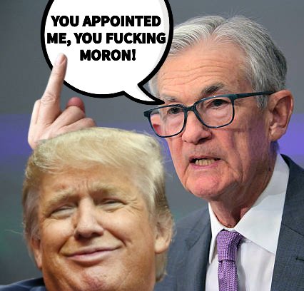 StivaliRyder's tweet photo. Donnie's really surprised that Powell was ever appointed as Federal Reserve chair. https://t.co/mAVRdhlmG1