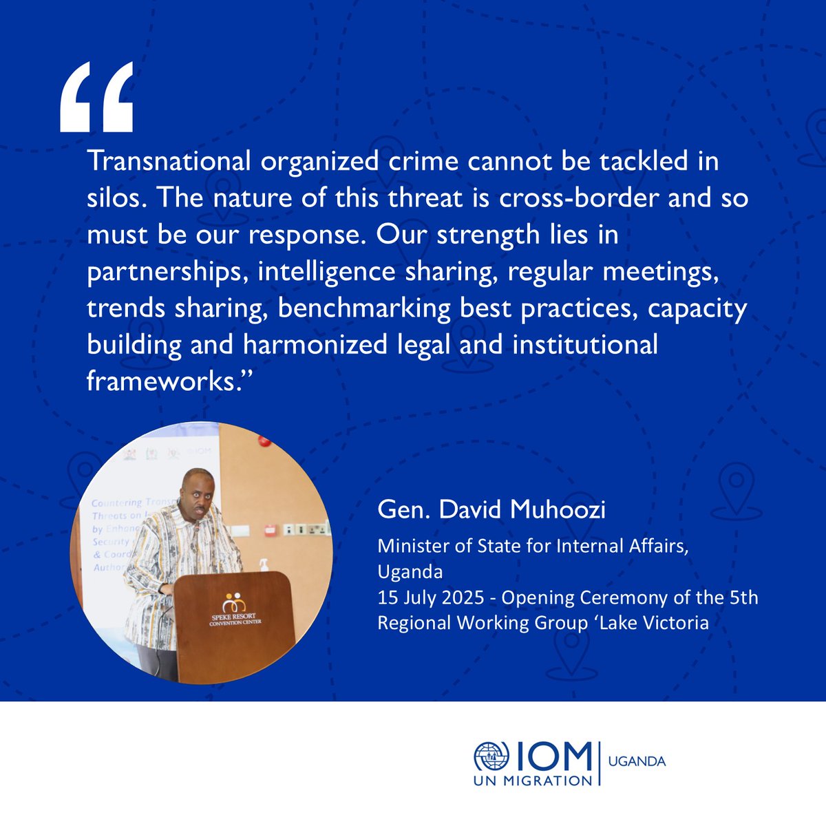 IOM_Uganda's tweet image. Chaired by @GovUganda, the 5th #RWG 馃嚭馃嚞 馃嚢馃嚜 馃嚬馃嚳 participants will deliberate on maritime security threats affecting Lake Victoria and propose collaborative initiatives to counter such challenges.@StateINL