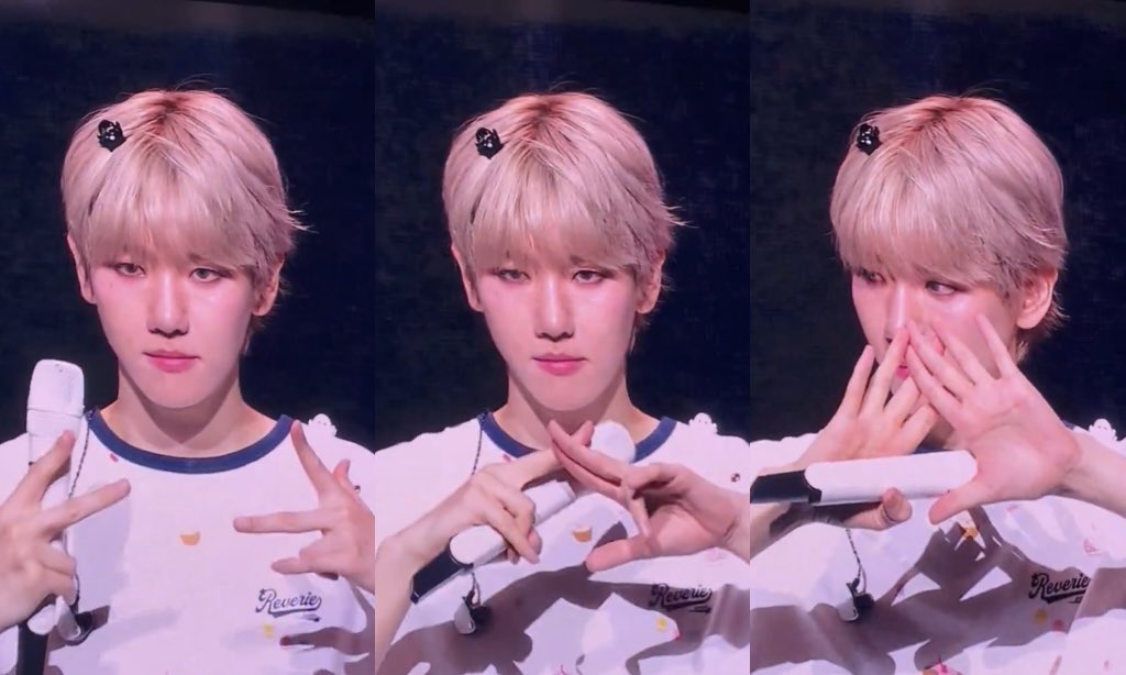 BAEKHYUN DID THE "E X O" SIGN 😭