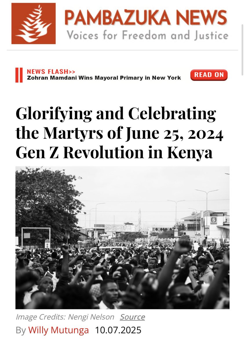 PanAfricanOrg's tweet image. Glorifying and Celebrating the Martyrs of June 25, 2024 Gen Z Revolution in Kenya pambazuka.org/Genz-Martyrs
