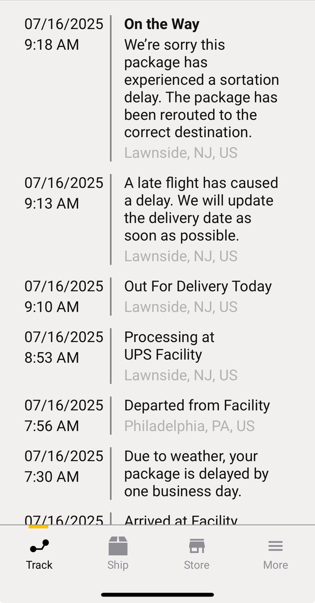 Kooky4Books's tweet photo. Pretty strange how my @UPS package was out for delivery and then had a flight delay…pretty sad how many excuses in this shipment https://t.co/zYk5tP7sTr