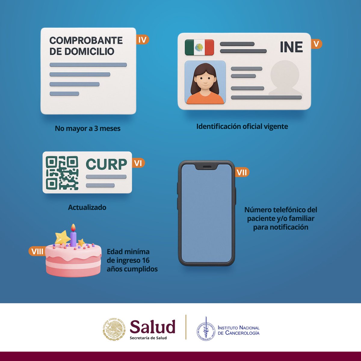 incanMX's tweet image. 📌 ¿Tienes diagnóstico oncológico y deseas solicitar una cita de primera vez en el INCan?
Conoce los requisitos necesarios para tu ingreso 🏥
Es fundamental contar con tu documentación completa para poder brindarte la atención que mereces.
📄 Revisa aquí lo que debes presentar
