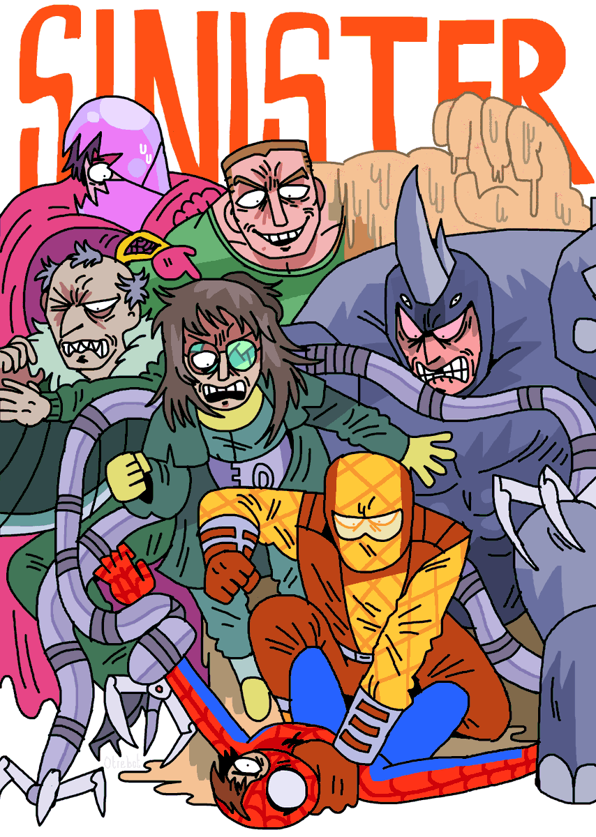 0trebot's tweet image. Spider-Man vs The Sinister Six