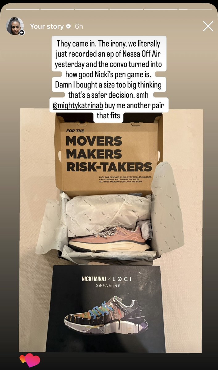 nessnitty's tweet image. Literally on Monday, Katrina and I went on our tangent @NICKIMINAJ ‘s greatness (not the first time we said this) then as I was unboxing stuff, the shoes popped up! Anyways good ep-here’s the visual youtu.be/qt0c9wZR1jQ?si…
Or listen anywhere you get podcasts