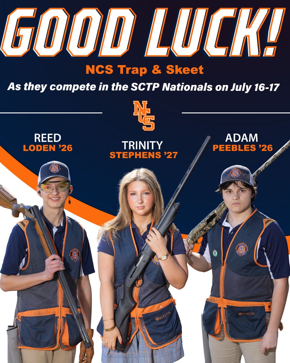 _NCSathletics's tweet image. Good luck to our Trap and Skeet Team as they compete in the SCTP Nationals today and tomorrow! We’re cheering you on!