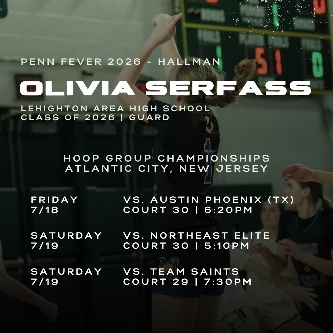 Last tournament this weekend. Looking forward to competing in Atlantic City!!

<a href="/FeverForceAAU/">Fever & Force AAU</a> <a href="/tinabastardi/">Tina Bastardi</a>