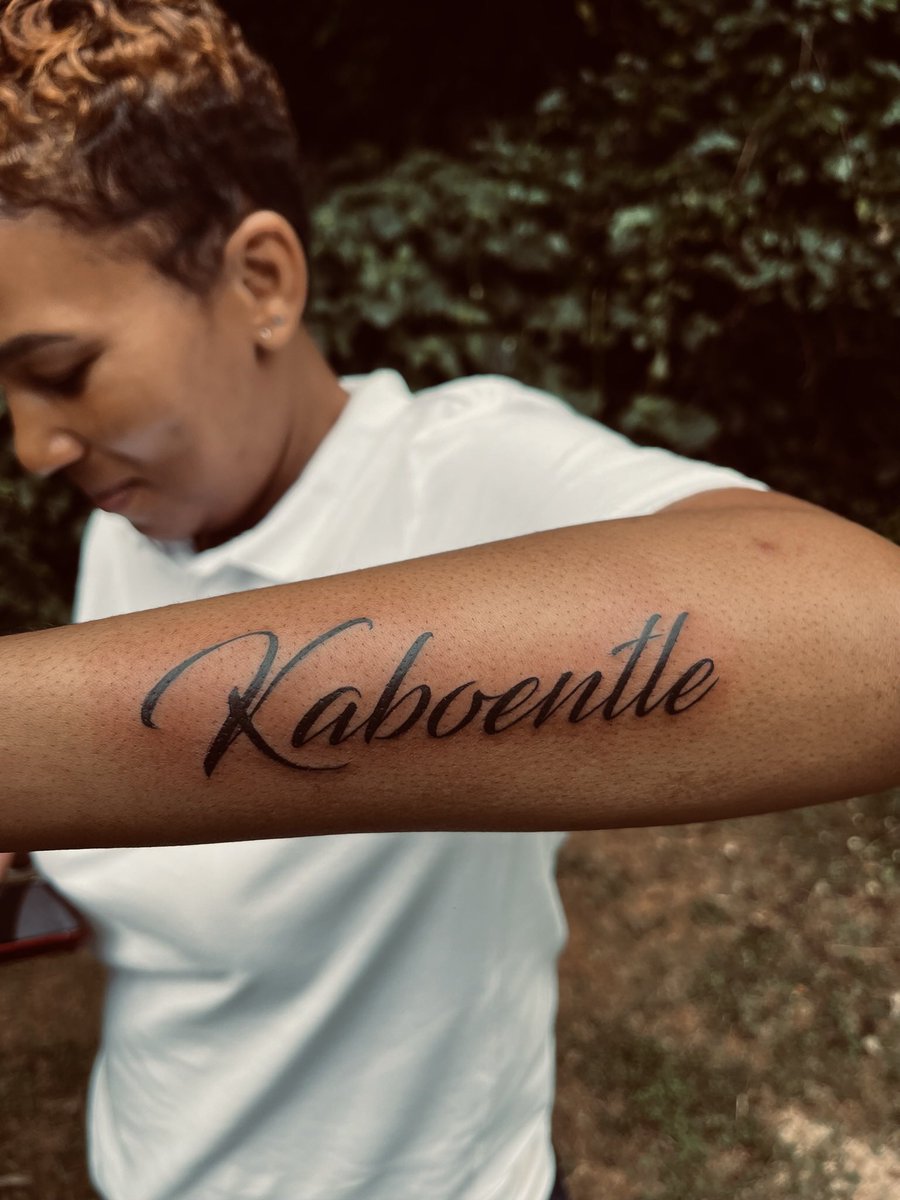 Kaboentle- Clean and neat Name TATTOO. Check out my profile for details ✅and book your appointment.
