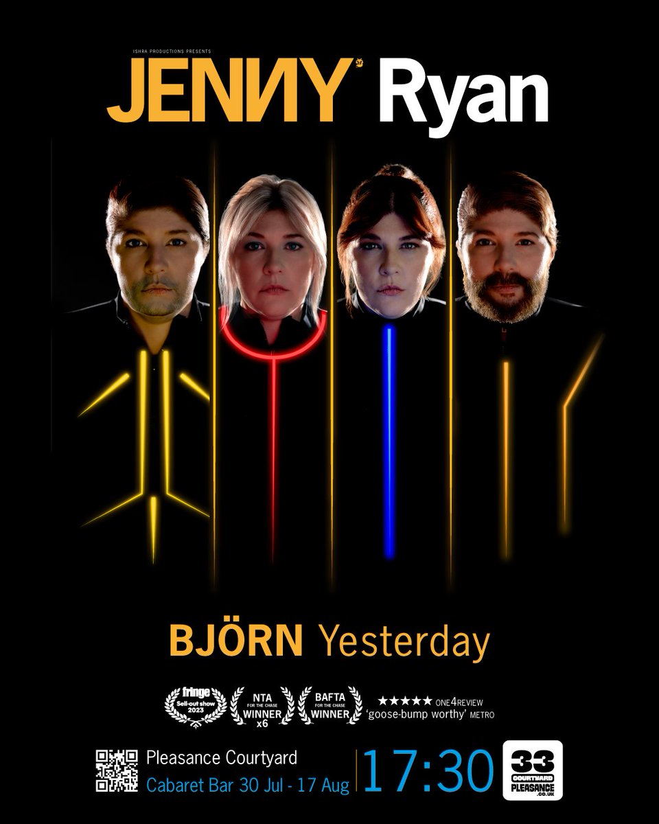 Jenny Ryan (@jenlion) on Twitter photo Two weeks until my <a href="/edfringe/">Edinburgh Festival Fringe</a> run starts...my anxiety may be building but at least I can rely on my AMAZING poster!
All hail the creative skills and talents of:
πΈ <a href="/_drewforsyth/">Drew Forsyth | Photographer π·</a>
ππ§ββοΈ Becca Anderson
π¨ Will Andrews
Tickets: pleasance.co.uk/event/jenny-ryβ¦
#edfringe #comedy #abba Two weeks until my <a href="/edfringe/">Edinburgh Festival Fringe</a> run starts...my anxiety may be building but at least I can rely on my AMAZING poster!
All hail the creative skills and talents of:
πΈ <a href="/_drewforsyth/">Drew Forsyth | Photographer π·</a>
ππ§ββοΈ Becca Anderson
π¨ Will Andrews
Tickets: pleasance.co.uk/event/jenny-ryβ¦
#edfringe #comedy #abba